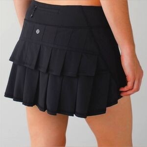 Lululemon athletica Pace Setter Black Pleated Tennis Golf Athletic Women Skirt 4